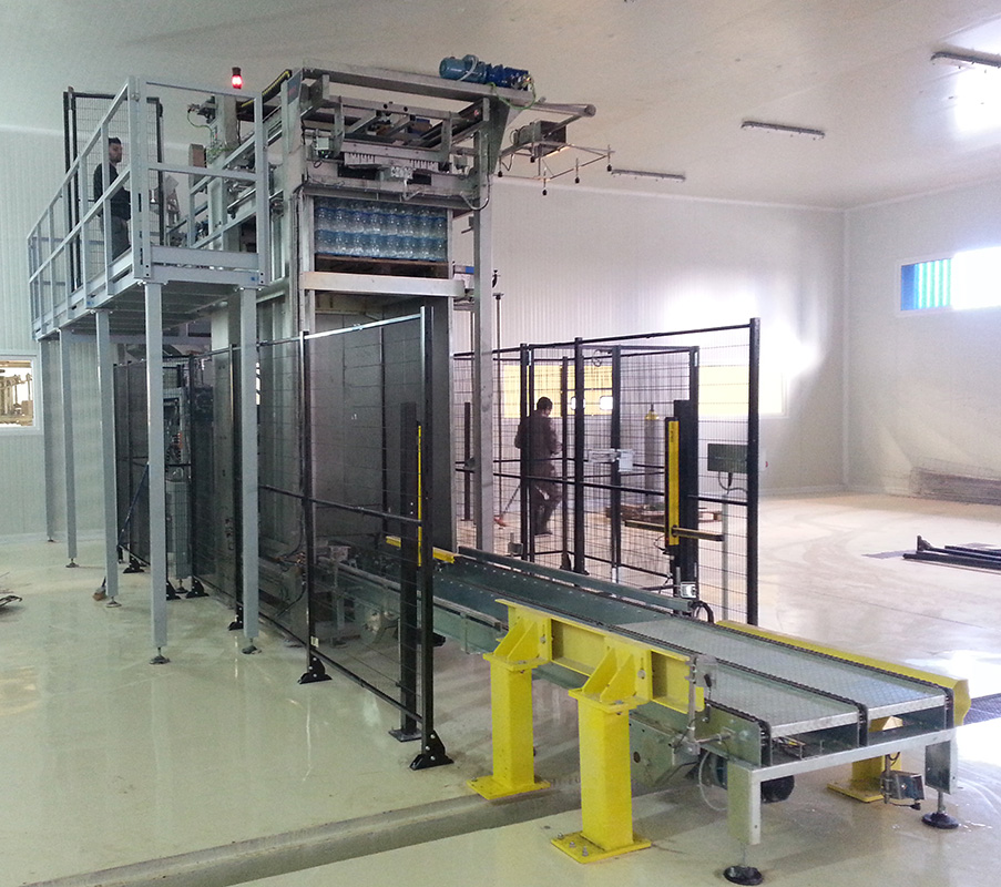 FL018SV POL AUTOMATIC DEPALLETIZER WITH PRODUCT FEEDING FROM THE TOP